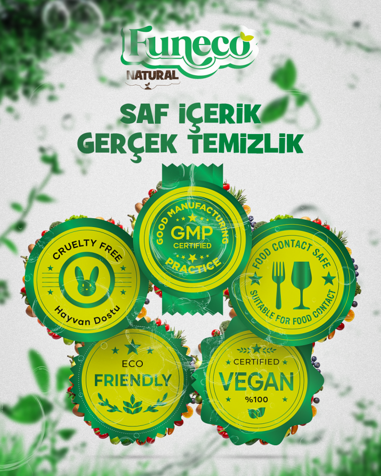 FUNECO Natural Meyve Sebze Temizleyici 100g (30 Kullanımlık) - Bitki ve mineral bazlı temizleyici toz